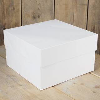 Kageboks Hvid, 20 x 20 x 15 cm - FunCakes