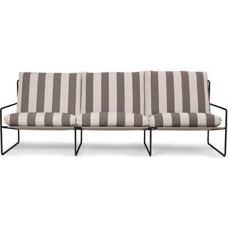 Desert 3-seater - Black - Stripe - Chocolate