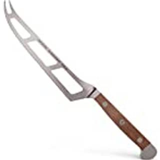 Güde Alpha Walnuss Weichkäsemesser 15 cm gezahnt - CVM-Messerstahl - Griffschalen Walnussholz - Braun,Silber