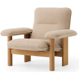 Audo Copenhagen - Brasilia Lounge Chair Solid Natural Oak Fabric Cat. 0 Boucle Col. 02, - Lænestole - Anderssen & Voll - Træ farvet - Træ/Tekstilmateriale/Skum