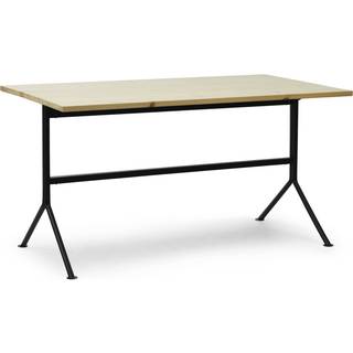 Normann Copenhagen - Kip Desk Black Steel - Pine - Skriveborde - Simon Legald - Træ farvet - Metal/Træ
