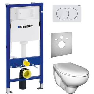 Geberit Delta01 betjeningsplade duo, hvid