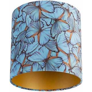 Fløjlsskärm sommerfugl design 25/25/25 guld indvendig