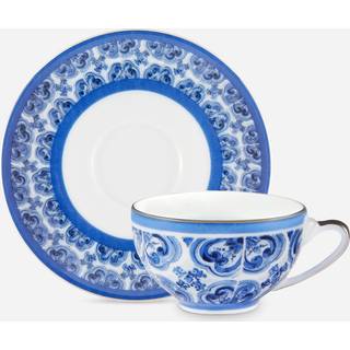 Dolce&Gabbana Casa Tea and Coffee - 'Blu Mediterraneo' espresso cup and saucer in Multicolor 100%PORCELAIN