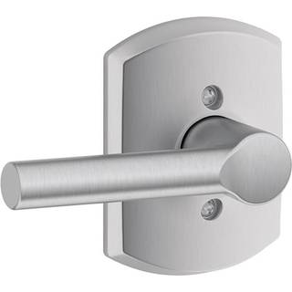 Schlage Broadway Lever med Greenwich Trim Non-Turning Lock Satin Chrome (F170 BRW 626 GRW)