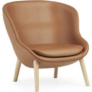 Normann Copenhagen Hyg Lænestol Lav Eg/Brandy Læder