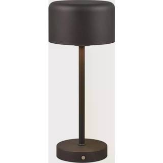 Jeff LED genopladelig bordlampe, mat sort, højde 30 cm, metal