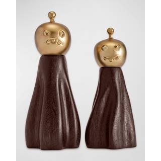 L'Objet Kitchen And Tools - 'Haas Fantomes' salt and pepper mills in Brown wood