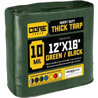 Kerne tarps Heavy Duty 10 Mil Tarp Cover Vandtæt UV -resistent Rip and Tear Proof Poly Tarpaulin med forstærkede kanter til tagcamping Patio Pool