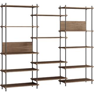 Moebe Shelving System (S.200.3.A) Smoked Oak/Black