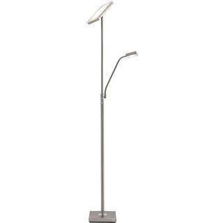 Lindby LED-gulvlampe Sumani, kantet, nikkel, højde 180 cm