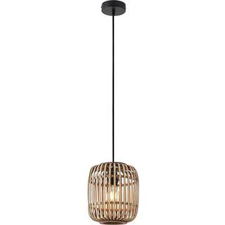Lindby Canyana hængelampe, natur, rattan, Ø 22 cm