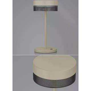 LED-bordlampe Mesh genopladeligt batteri, højde 30 cm sand/sort
