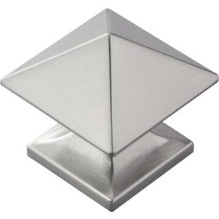 Hickory Hardware Studio Collection Knap 1-1/4 Inch Square Satin Nickel Finish (10 Pack)