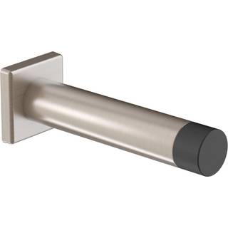 National Hardware N830-527 Reed Door Stop 3 """" Satin Nickel With Matte Black Tip 1 Count (Pack of 1)