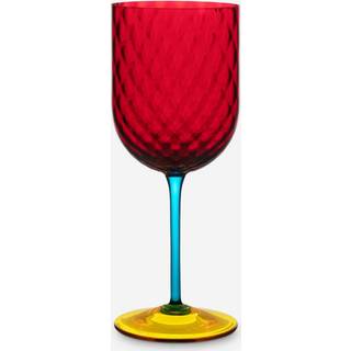 Dolce&Gabbana Casa Glassware - 'Carretto Siciliano' red wine glass, red and yellow in red 100% Murano Glass