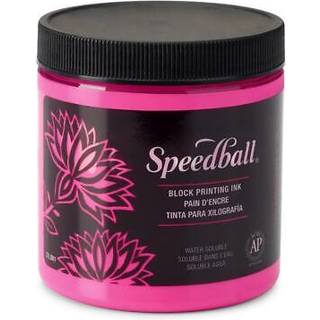 Speedball vandopl?selig blokprintbl?k 8-ounce krukke fluorescerende magenta