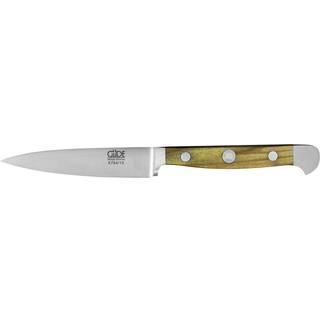 Güde Alpha Olive Spickmesser 10 cm - CVM-Messerstahl - Griffschalen Olivenholz - Braun,Silber
