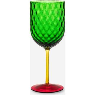 Dolce&Gabbana Casa Glassware - 'Carretto Siciliano' red wine glass, green and red in green 100% Murano Glass