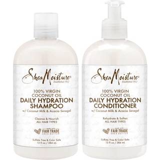 Sheamoisture 100% Virgin Coconut Oil Daily Hydration Shampoo & Conditioner | 13 fl. oz. Hver med kasse