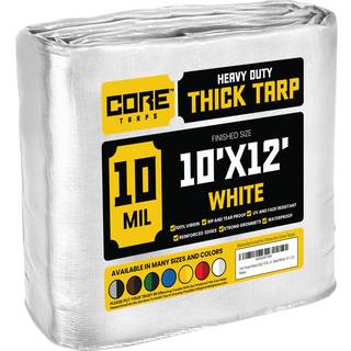 Kerne tarps Heavy Duty 10 Mil Tarp Cover Vandtæt UV -resistent Rip and Tear Proof Poly Tarpaulin med forstærkede kanter til tagcamping Patio Pool