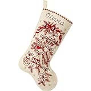 Bucilla Felt Applique 18 """" Stocking Making Kit Classic Christmas Perfekt til DIY Arts and Crafts 89532E