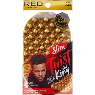 Rød af Kiss Bow Wow X Twist King Luxury Twist Styler Vaskbar og holdbar Twist Brush til Afro Curl-Slim and Light (Gold)