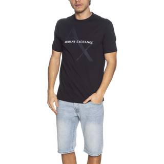 Armani Exchange Crew Neck Logo T Shirt Navy
