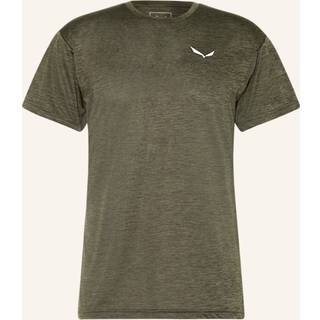 Salewa Puez Melange Dry S/S Tee T-shirt Herrer størrelse 52 farve olivengrøn