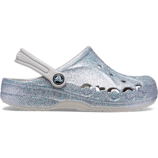 Crocs kids Toddler Baya Glitter Clogs Silver 22