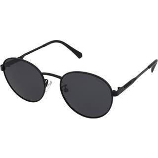 Polaroid Unisex PLD 2144/G/S/X 003/M9 Solbriller Metal Sort Grå Rund Polariseret