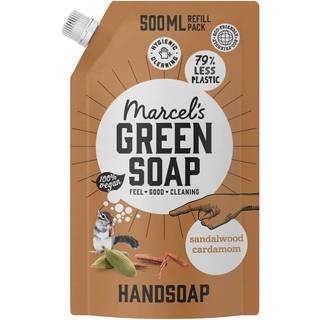 Marcel's Green Soap håndsæbe sandeltræ og kardemomme refill 75.90 DKK/1 L