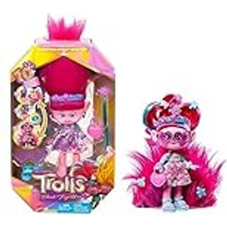 Mattel Dreamworks Trolls Band Together Fashion Doll & 10 tilbehør Hårsational afslører dronning Poppy med transformation af hårstykke
