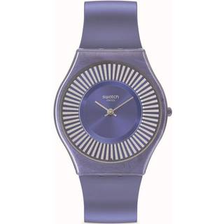 Swatch METRO DECO Blue Silicone Strap Blue Dial Bio-Sourced Case Unisex Watch SS08N110