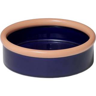 NINE - ROD Bowl ceramic H70 x Ø233 Coral/Dark blue - Serveringsskåle - Julien Renault - Glas