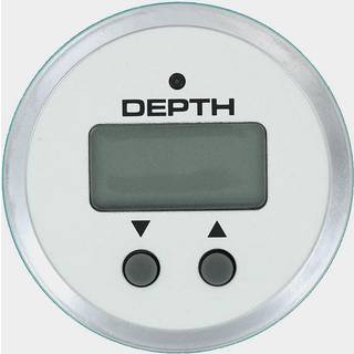 Digital dybdemåler Veethree Lido Depth Gauge, Ø52 mm, 12 V, 200 kHz, sølv/hvid, 0 - 60 meter + giver