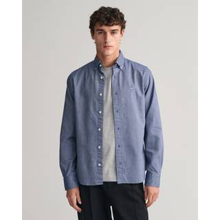 Ganttil mænd. 3000202 Slim Fit Oxford-skjorte blå (XXL), Casual, Bomuld, Klassisk, Lange ærmer