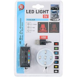 USB LED lys i 7 farver 5 volt til Poppy luftfrisker