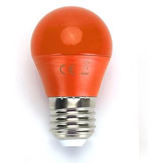 Aigostar farvede LED pære E27 i mat, G45, 4W i orange