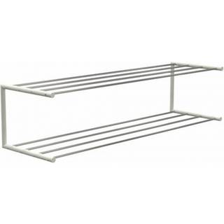 Skohylde - 2 hylder, 102 cm, Farve Polerad stål / Vit, Tillbehör Exkl. fötter
