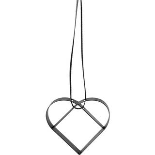 Figura ornament, hjerte, lille - soft black