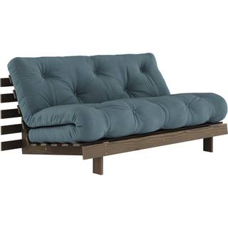 Roots 160 Sovesofa fra Karup Design i Massiv FSC Fyrretræ | Japandi - 757 Petrol Blue - Carob Brown