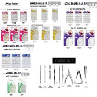 Mia Secret - Nail Tip Stiletto Clear 500 pcs Clear eller Natural Pick Yours (Clear 500)