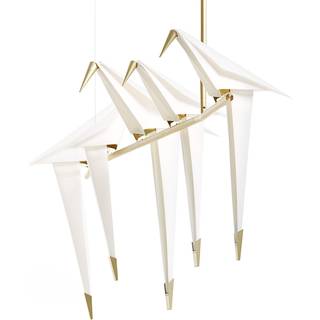 Moooi Perch Light Branch Pendel Messing/Hvid Dæmpbar