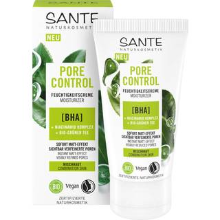 Sante Naturkosmetik Ansigtspleje Fugtighedspleje Pore-kontrol fugtighedscreme med BHA, niacinamid-kompleks og økologisk grøn te 50 ml (1.620,00 kr / 1 l) - 50 ml