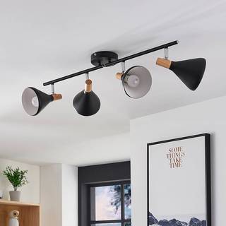 Lindby loftlampe Arina, 68 cm, sort, 4 lyskilder, E14