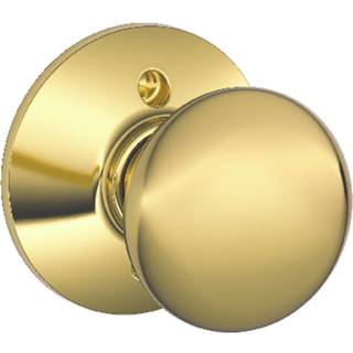 Schlage F170 Ply 605 V Plymouth Door Knob One-sidet ikke-drejende dummy d?rh?ndtag Bryst messing