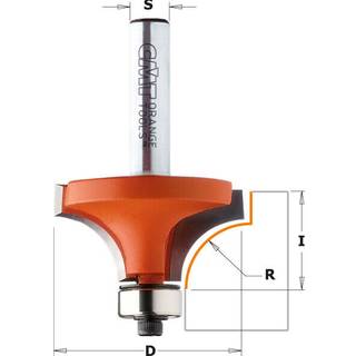 Afrundingsfræser CMT; S=1/2''; D=38,1 mm; med kulelager