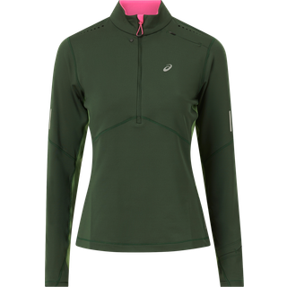 Asics 1/2 Zip Midlayer Løbetrøje Dame, XS - Grøn | Åndbar & Komfortabel til Vinterløb