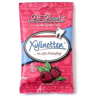 Xylitol Pastiller Dr. Bauer´s Xylinetten 60g RASPBERRY